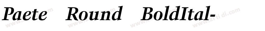 Paete Round BoldItal字体转换